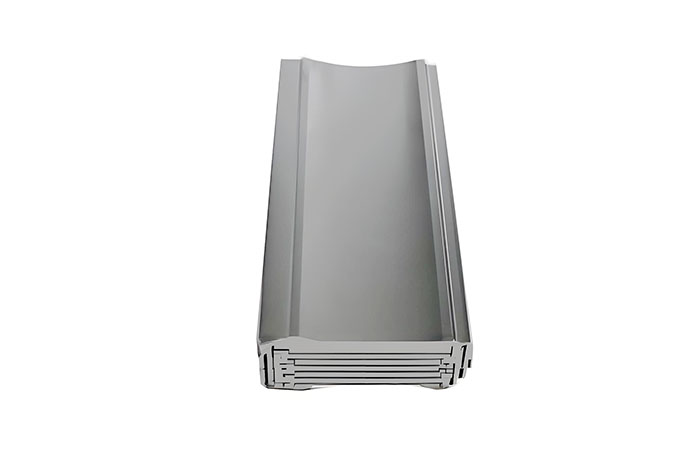 鋁型材定制開(kāi)模氟碳灰色隔斷鋁型材-1