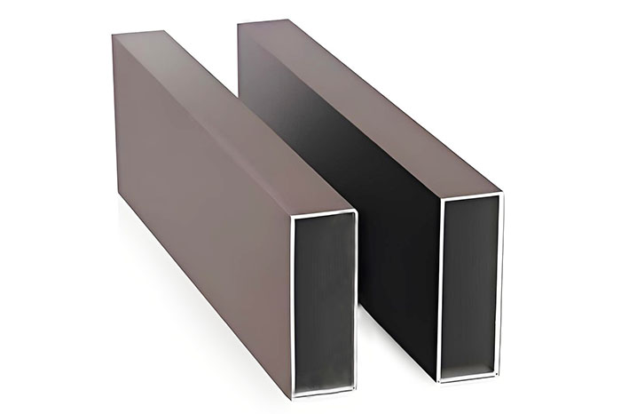 鋁型材定制開(kāi)模氟碳灰色隔斷鋁型材方通-2